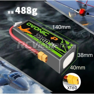 ovonic 3600/ 3300 mah / 6s 75C / XT60