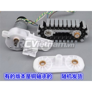 Bánh xích kim loại 12V động cơ bánh răng tự làm robot xe đẩy, chế xe tăng và các loại xe bánh xích khác