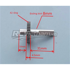 Bánh răng thép chất liệu thép không gỉ - 42 bước