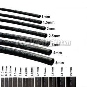 Ống gen co nhiệt các kích thước (tính theo đơn vị met)