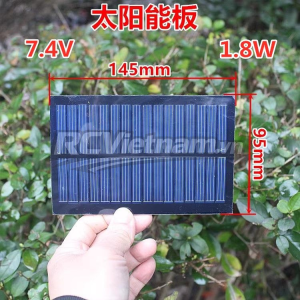 Tấm pin năng lượng mặt trời 7.4V 1.8W phát điện mạnh 9V (chữ nhật)