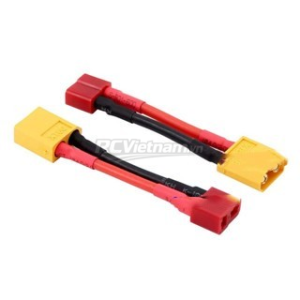 Jack chuyển đổi dây silicone chịu nhiệt dài 10cm, 15cm, 20cm, 25cm, 30cm XT60 đực - T cái