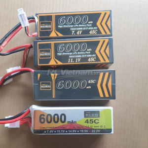 Pin LiPo 2s, 3s, 4s, 6s 6000mah 45C có vỏ cứng
