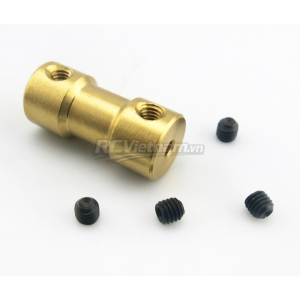 ] Khớp nối cứng motor các loại chất liệu đồng (1 trục + 4 ốc vít)