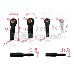 Khớp cầu ổ bi mắt trâu xe máy bay mô hình M2, M3 các loại
