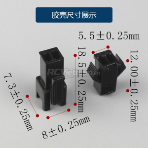 Combo 10 cặp Jack SM 2.54mm - 2p đã gồm chân kim