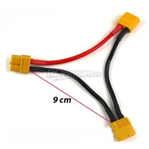 Jack nối pin XT60, XT90 nối tiếp tăng Volt dây 12awg, 14awg