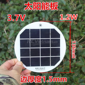 Tấm pin mặt trời 3.7V 1.2W 5V Tấm sạc năng lượng mặt trời (tròn)