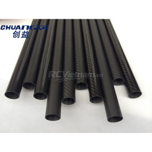Carbon 3K siêu cứng nhiều kích thước phi 6/8/10/12/14/16/18/20/22mm (1 met)